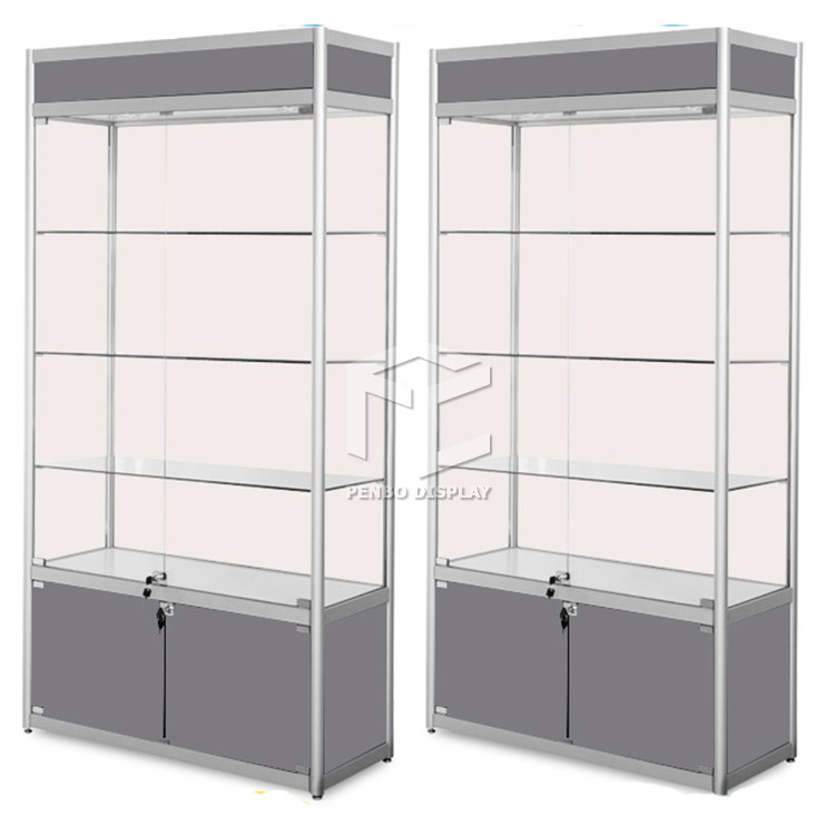T4 LED Store Glass Display Showcase Counter For Shop Monomer Design