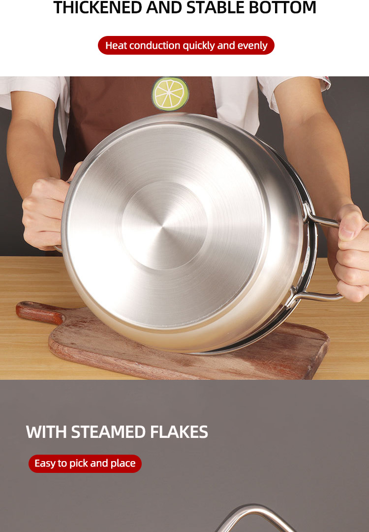 Wholesale TOP Seller Kitchen Silver 6 PCS Soup Pots Steamer Pot Deep Steaming Pot Sets For Cooking