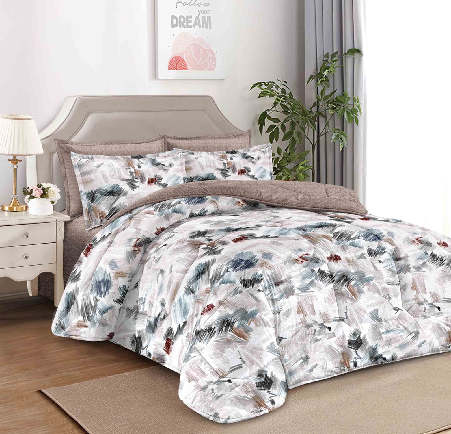 350gsm Filling Comforter Set for Home Hotel Wedding in Saudi Market Duvet Cover Set