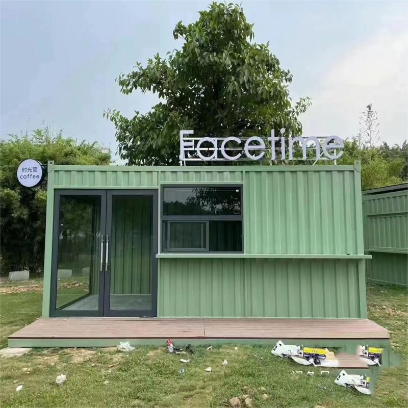 40ft Sandwich Panel Steel Structure Container House with Bathroom and Steel Door