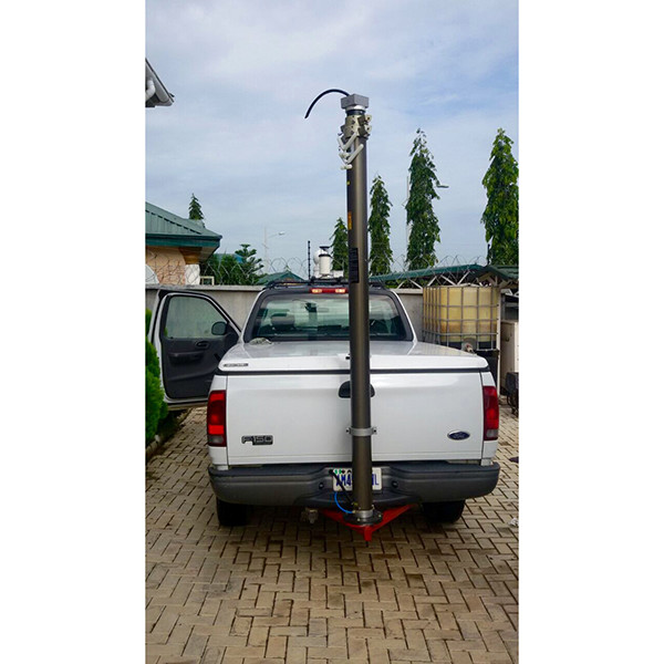 4.5m lockable CCTV pneumatic telescopic mast inside CCTV looms secuity camera mast