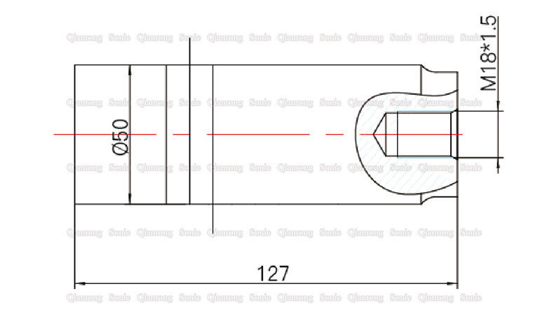 25Khz 700W Mini High Power Ultrasonic Transducer With 2pcs Ceramic Rings 50mm