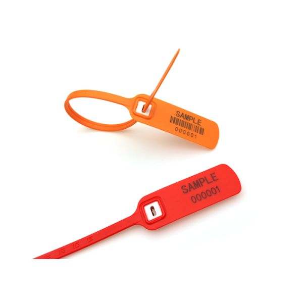 Laser printing example on plastic seal