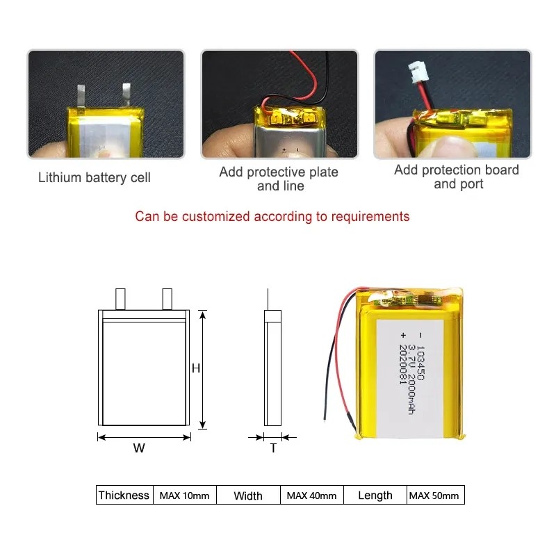 Enerforce LIPO Lithium Polymer Battery 3.7V 1000mAh 19.1g For Power Tools