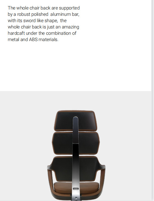Swivel Modern Ergonomic Office Chair PU Leather Height Adjustable