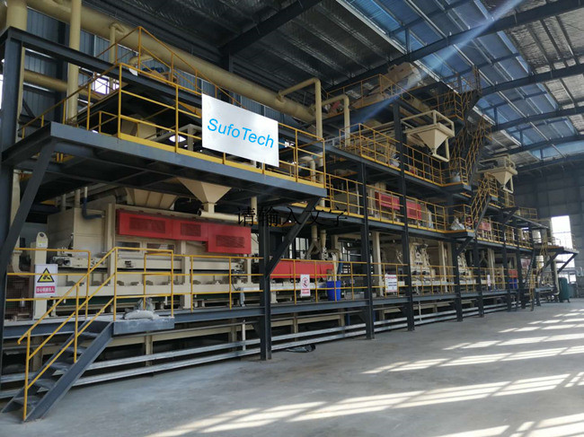 Continuously Operating Pressing Particle Board Line Production