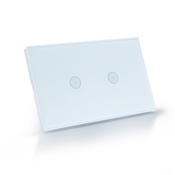 Quality Tuya App Remote Touch Switch , US Standard 2 Gang Touch Dimmer Switch for sale
