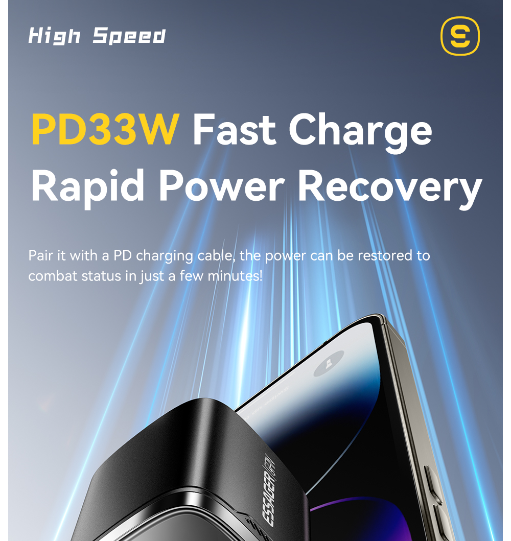 ESSAGER ES-CD45 33W GaN Charger Dual USB C PD Charger