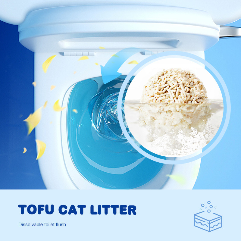 Pink Flushable Tofu Cat Litter Odor Control Soy Cat Litter Long Lasting