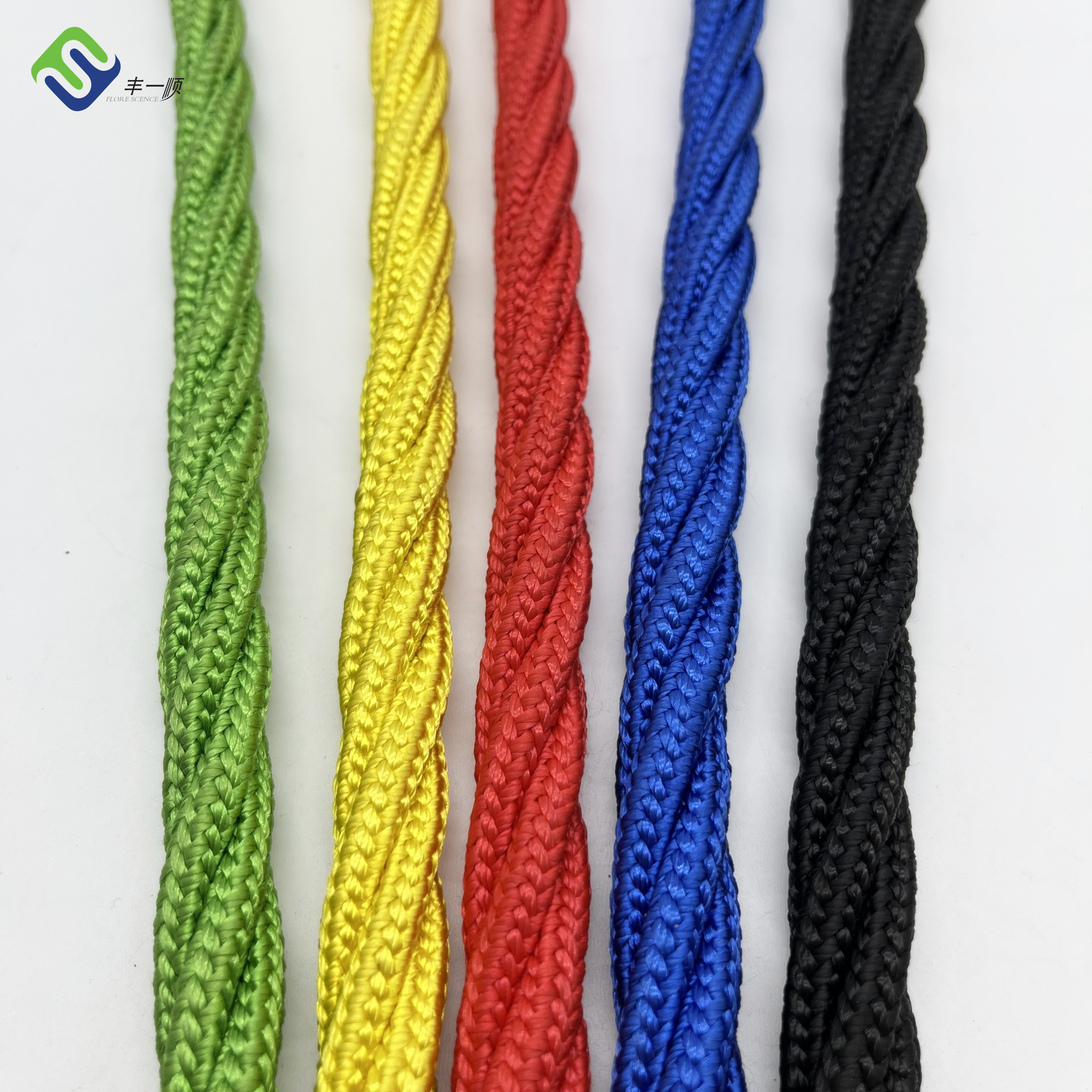 4 Strand Polyester Combination Rope UV stabilized With Steel Core