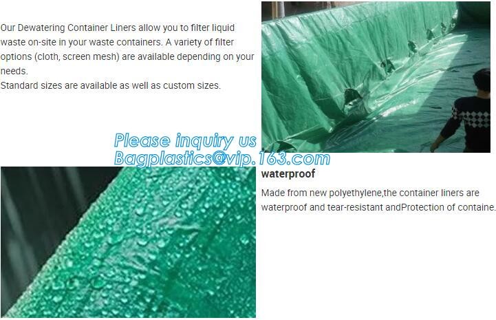Open Top Drawstring 10 Mil Dumpster Container Liners,Drawstring Open Top 6 Mil Dumpster Container Liners, BAGEASE PAC