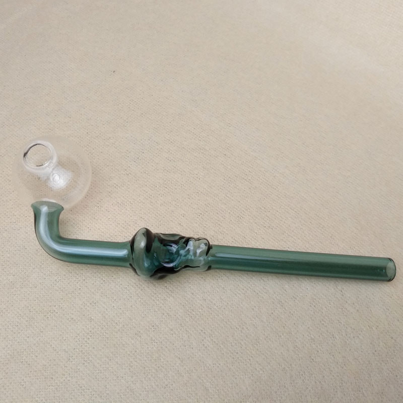 2mm Thick Glass Tobacco Pipe , 5.5'' Glass Water Pipe For Smoking Easy To Use