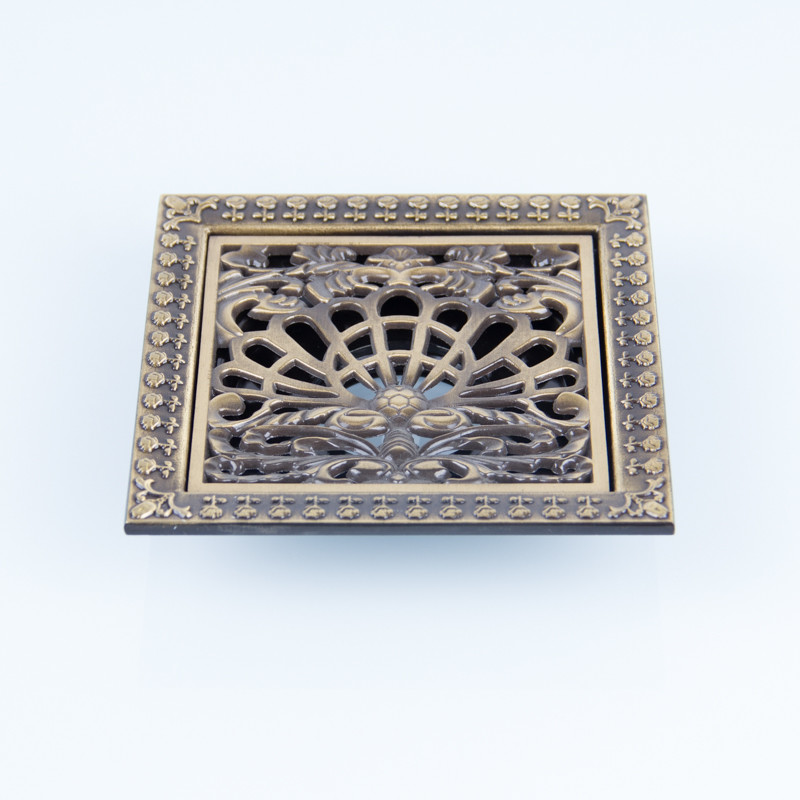 Balcony Chrome Plated Bronze Floor Drain 4 Inch