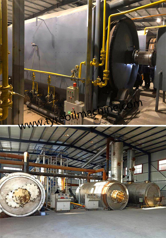 15 ton 20 ton Scrap Rubber Pyrolysis Production Line For Making fuel Oil
