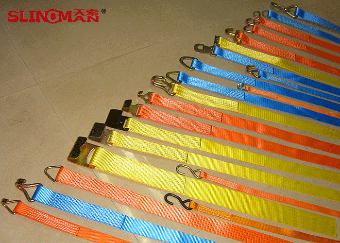 50MM Polyester Ratchet Tie Down Straps LC2500 DN EN12195-2 Acid Resistance
