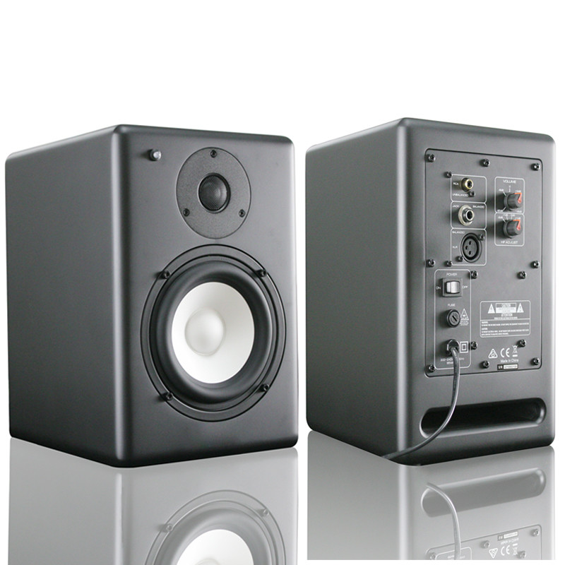 OEM Home Studio Monitor Speaker HiFi Monitor Loudspeakers Wooden Enclosure Pair Speakers