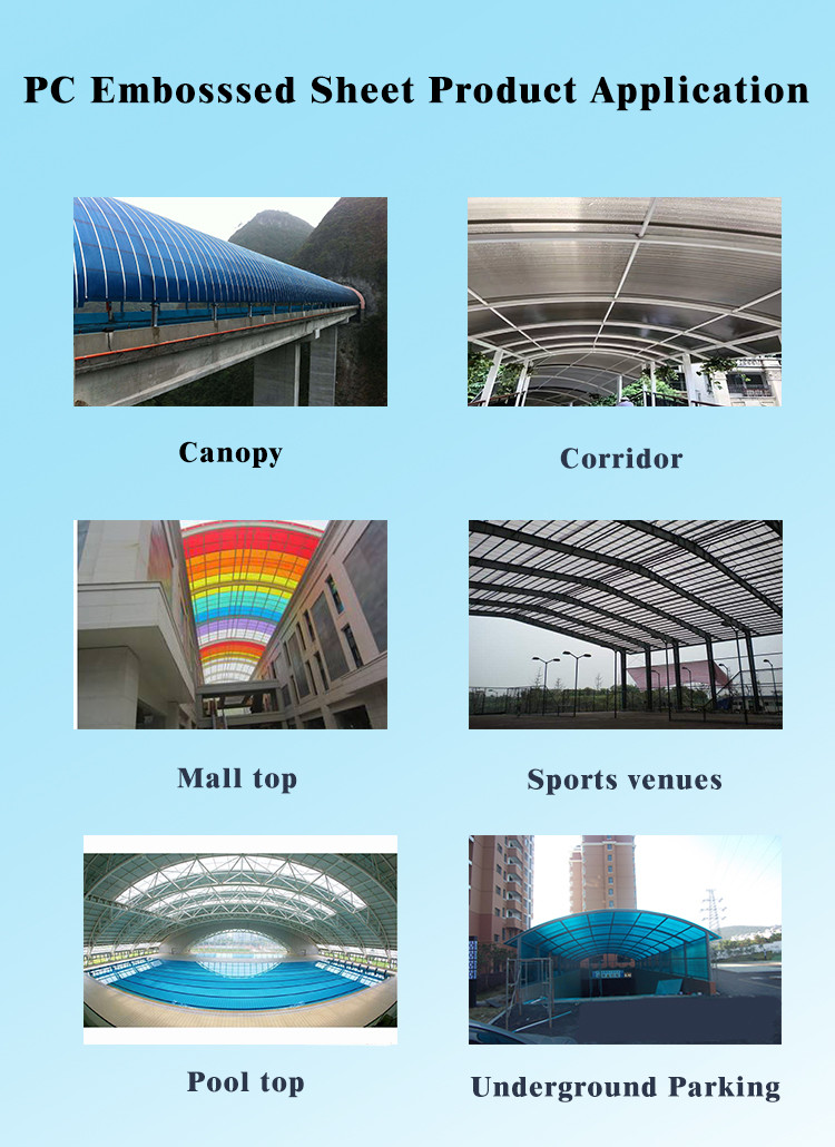 PC Polycarbonate Embossed Sheet Thickness 20mm 50mm