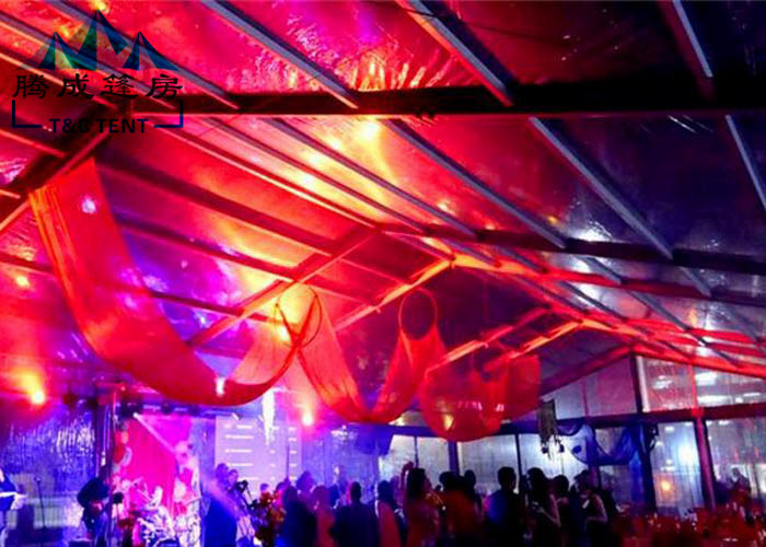 Transparent PVC Cover Outside Event Tents Selectable Size For Wedding Ceremony