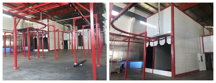 PLC Automatic Powder Coating Line Production Equipment 50W