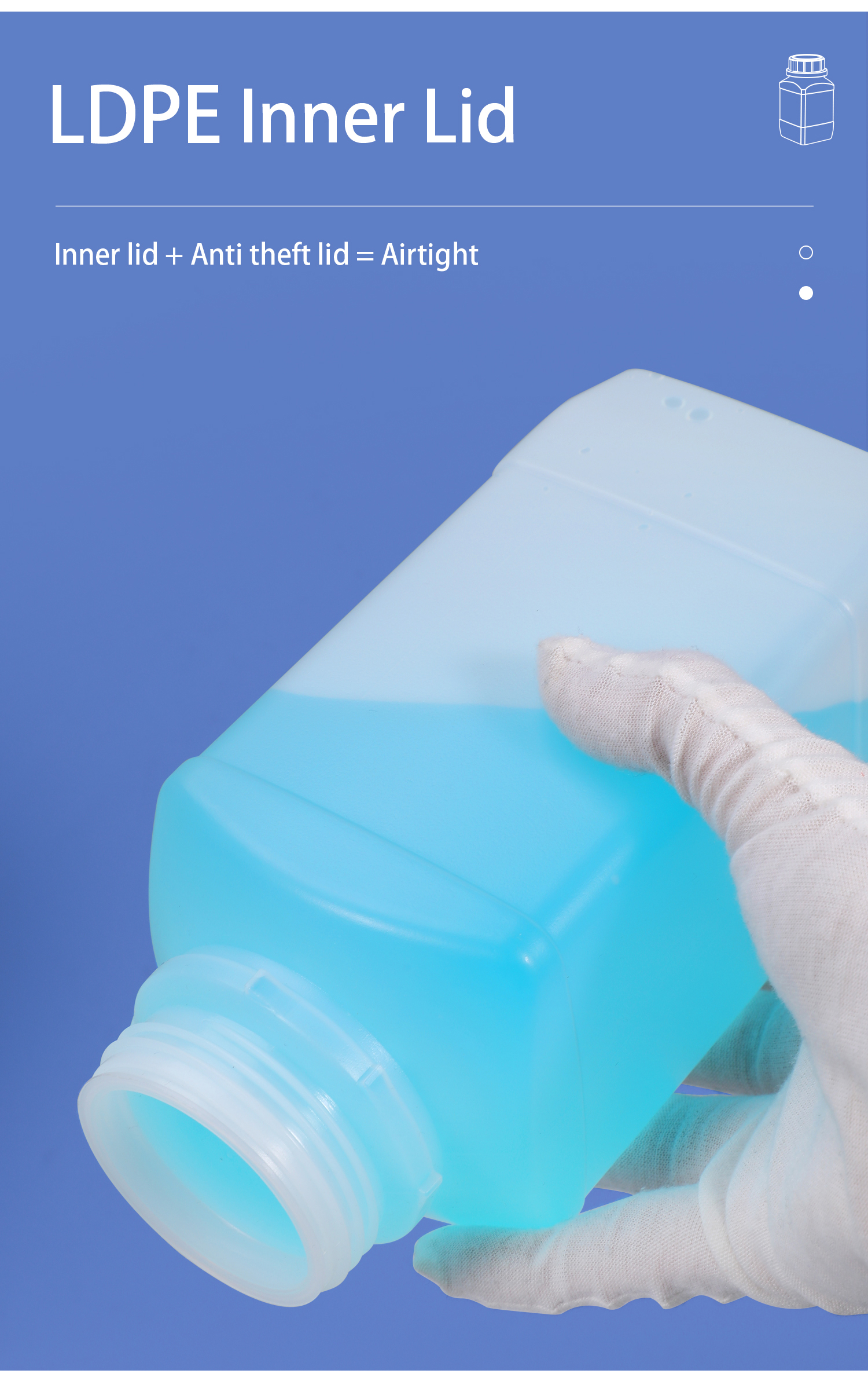 250ml 500ml 1L BPA Free Empty Liquid Container for Laboratory Reagent Dispensing