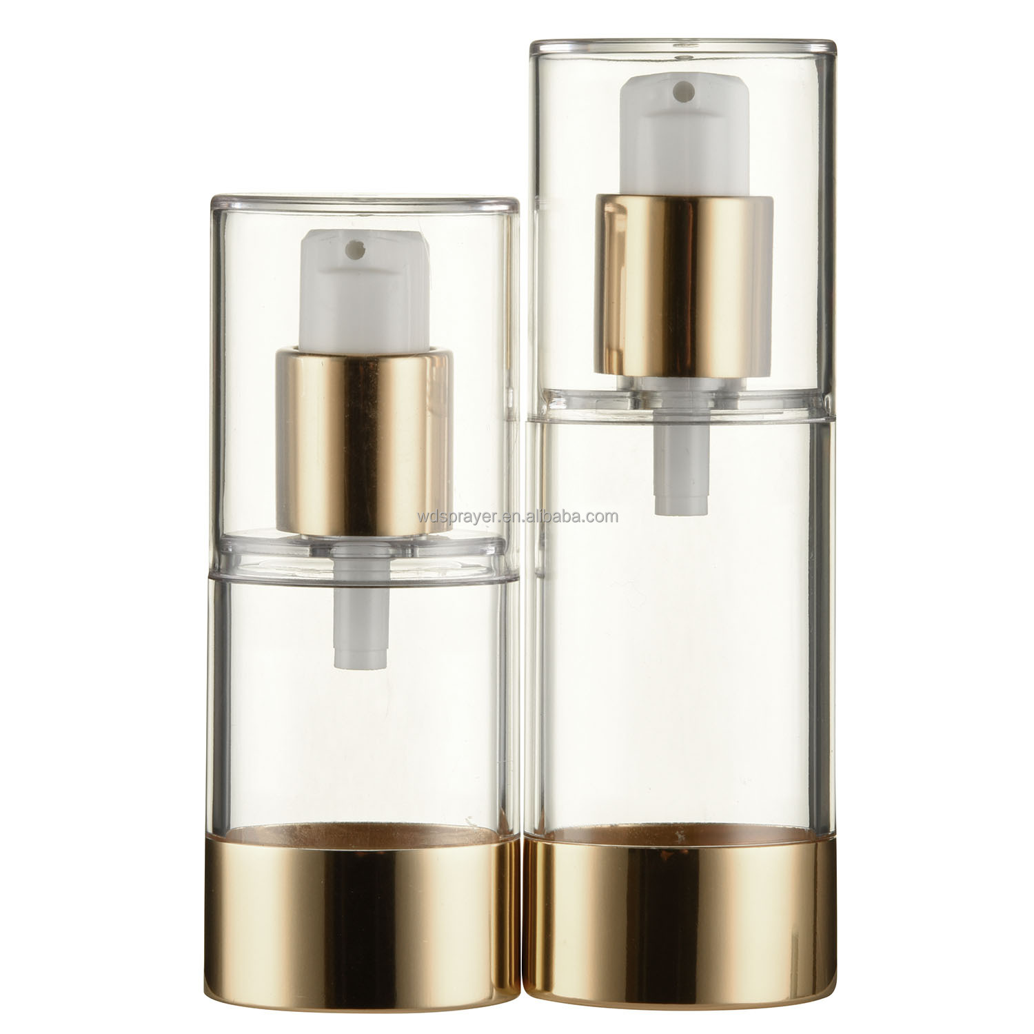 50ml/40ml/30ml/20ml Airless Cosmetic Bottles Oval Shape Screen Printing Pump Sprayer