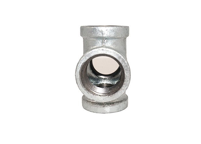 Galvanized Plumbing Pipe Fittings , 3 4 Black Pipe Cross Tube Connector