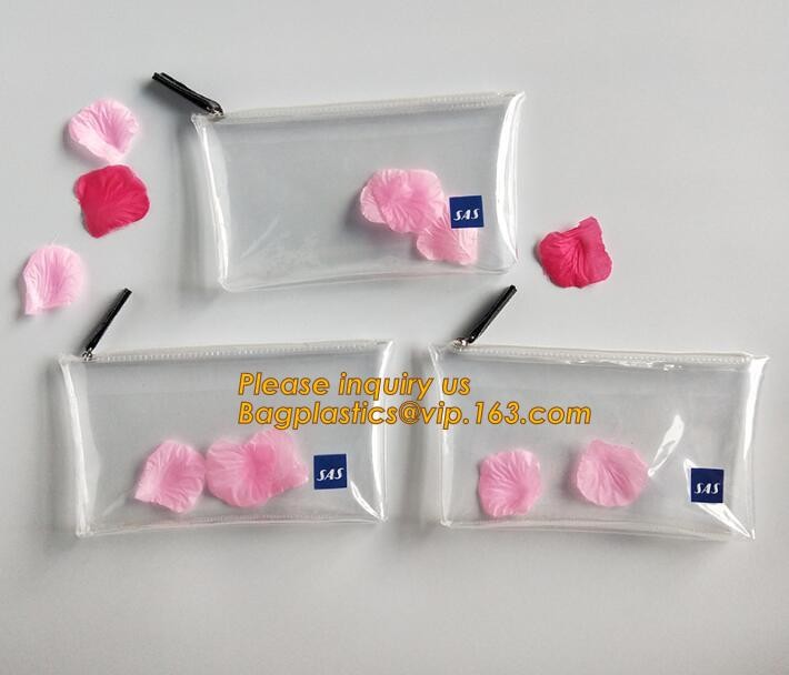 Plastic Bag OEM Custom PVC Loop Handle Image Printed Plastic Shopping Bag,Promotional Clear Waterproof Plastic Cosmetic