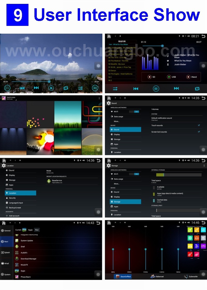Ouchuangbo auto gps navigation android 4.4 for Zotye T600 with capacitance multiple touch screen Italian language