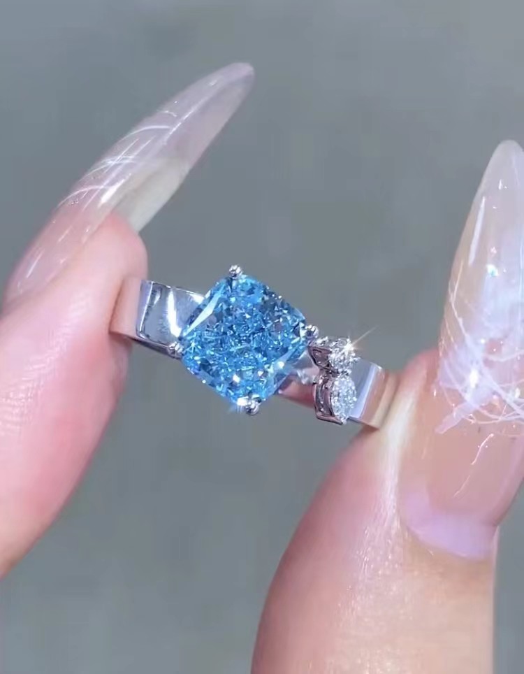 cushion Cut Engagement Ring lab diamond jewelry loose lab made diamonds jewelry diamond