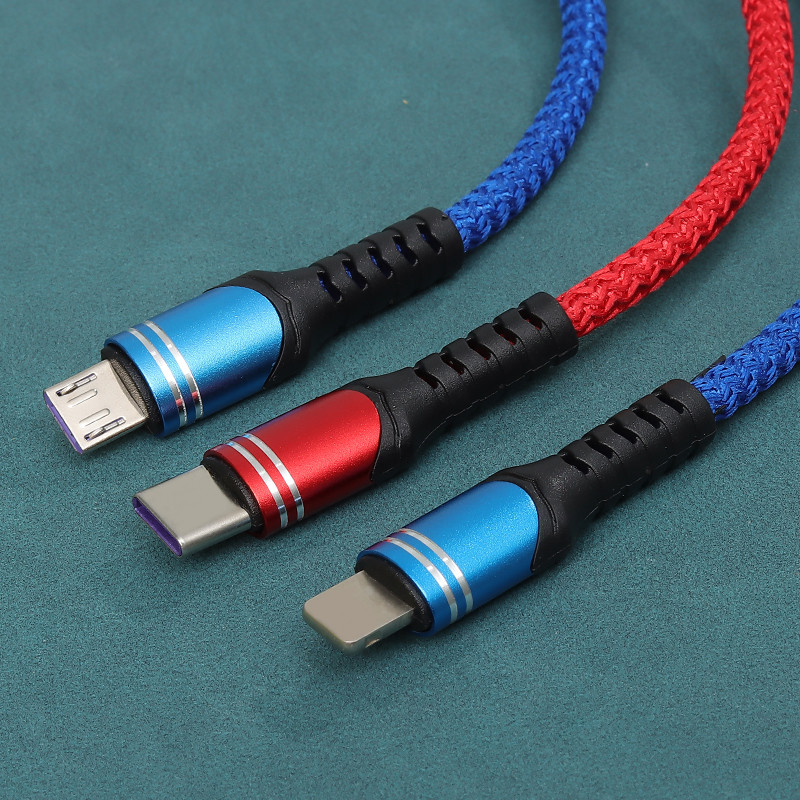 5A one-to-three data cable suitable for Huawei mate40 super fast charge OPPO flash charge three-in-one charging cable gi