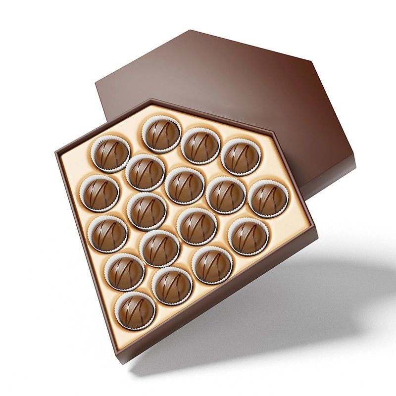 Eco Friendly Pink Party Chocolate Cookie Kraft Paper Boxes Dessert Box Chocolate Packaging Gift Magnetic Box with Dividers
