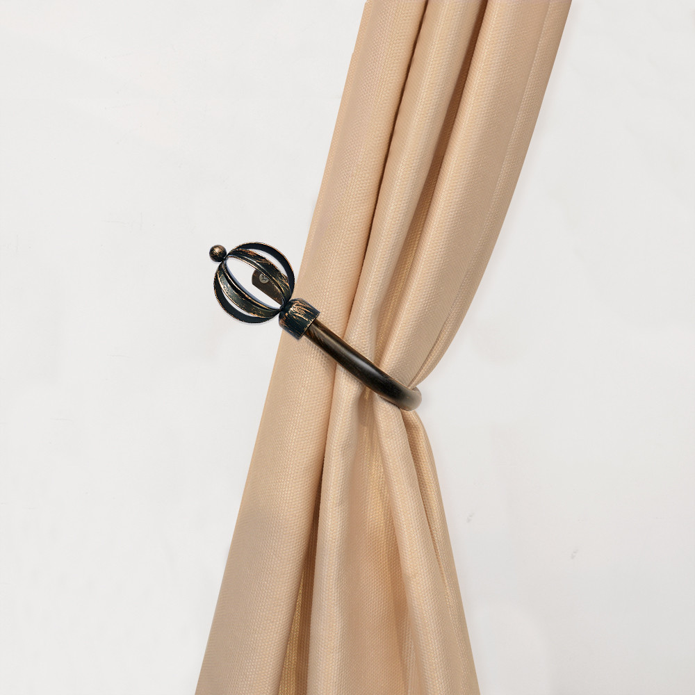 28MM Painting Black And Copper Color Pipe Curtain Rods For Living Room