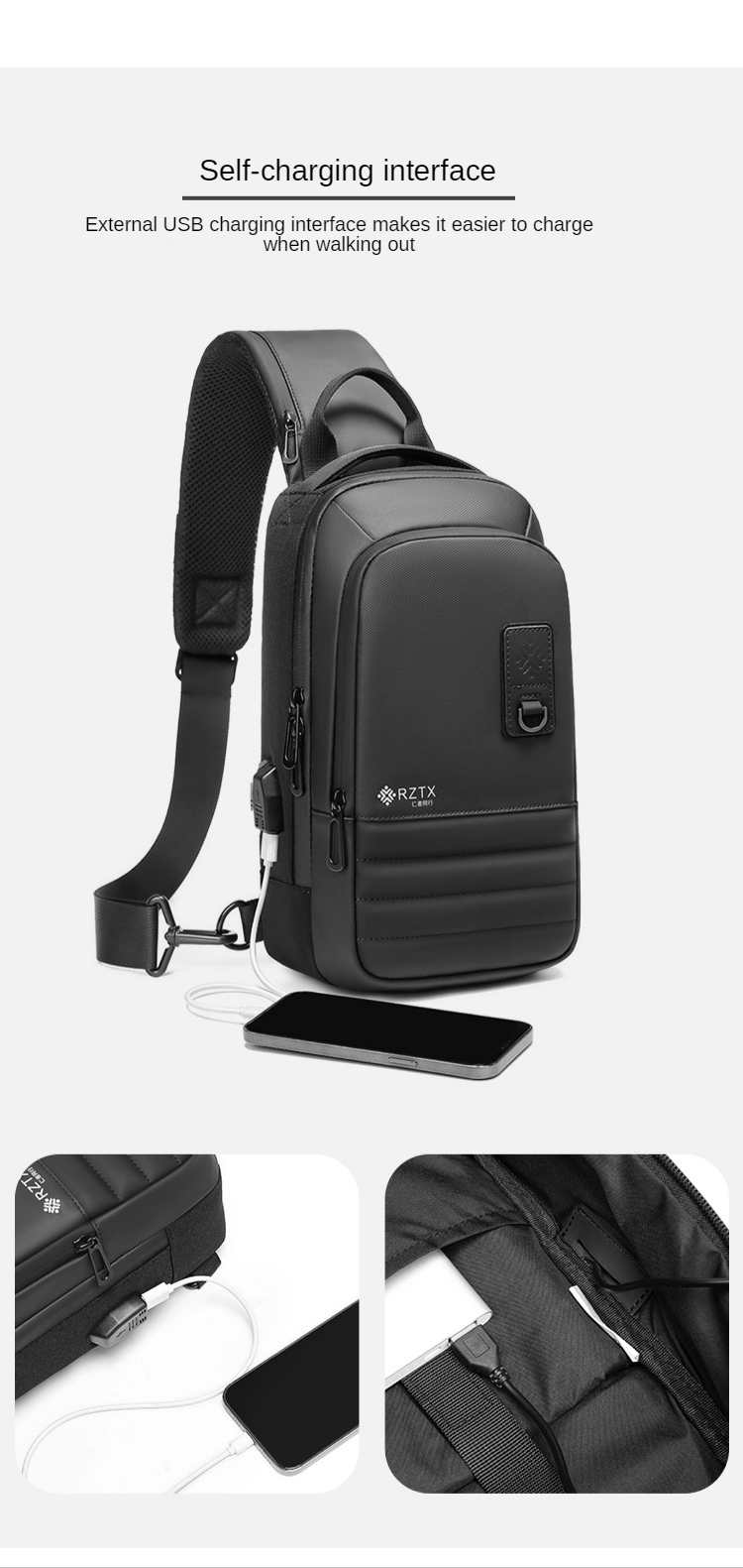 5L Waterproof Messenger Satchel Shoulder Bag 17*7*29cm