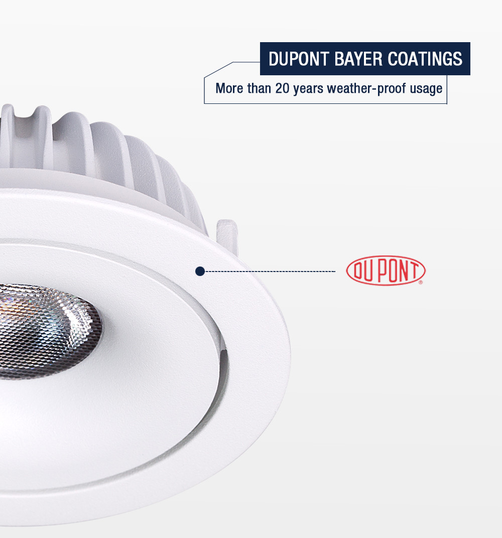 IP54 95Ra Adjustable CCT LED Downlight 10W Aluminum Waterproof