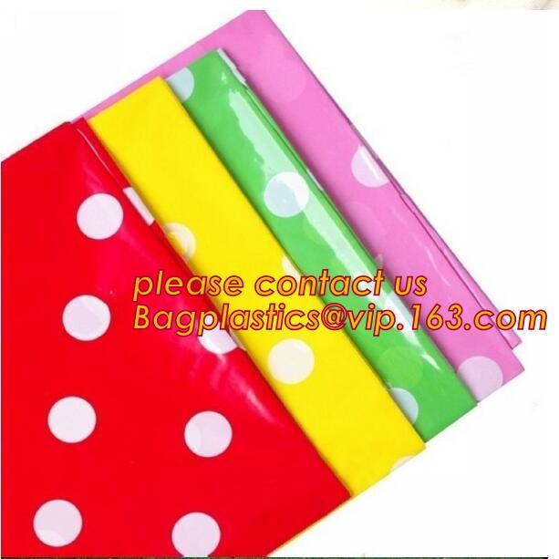 WHOLESALE DISPOSABLE PE PRINTED POLKA DOTS PARTY TABLE CLOTH, TABLE COVER,1PCS/BAG,600BAGS/CTN,SEASONAL PACKAGING TPU EV