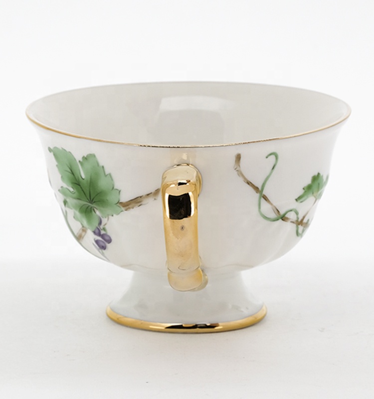 Modern Ceramic Bone China Coffee Tea Cups And Sauce Cup Ceramic