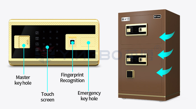 Dual Alarm Smart Office Safe Box For Security H800mm 46±2KG YB/N7-80D