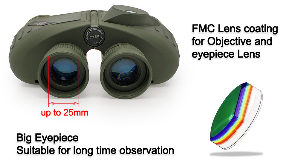 German Army ED Glass Binoculars 10x50 Wide View Waterproof For Hunting