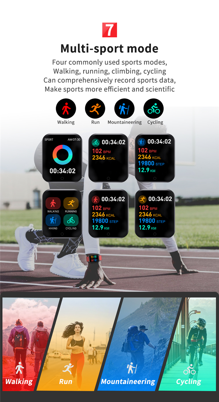T96 Smartwatch Body Temperature Kids Waterproof Measuring Gts T96 Bracelet Fitness Health Tracker ECG