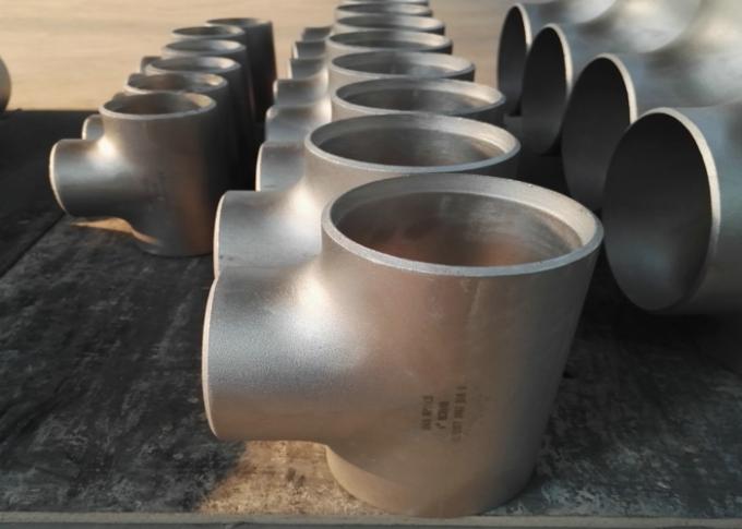Round Seamless Stainless Steel Equal Tee Alloy C Pipe Fittings 2 - 40 Mm Wall Thickness