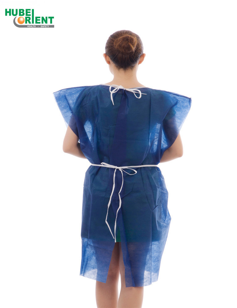 45g/m2 Nonwoven Disposable Patient Gown Without Sleeves