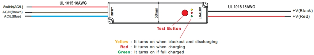 24W Emergency Constant Current Led Driver For led lighting