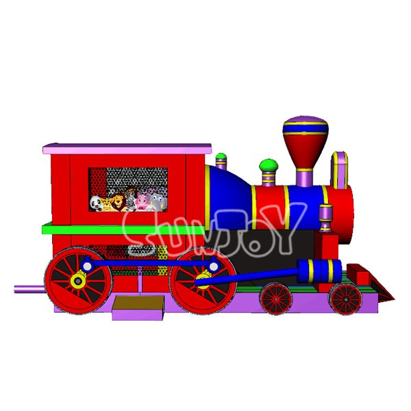 Amusement Park 0.55mm Plato Inflatable Train Bounce House
