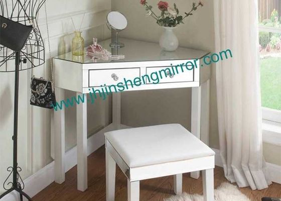 JS0330 Silver Mirror Dressing Table with MDF Material and Solid Wood Construction