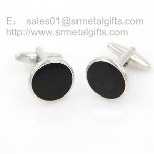China 18mm black onyx round cufflinks, affordable round onyx cuff links in stock, on sale