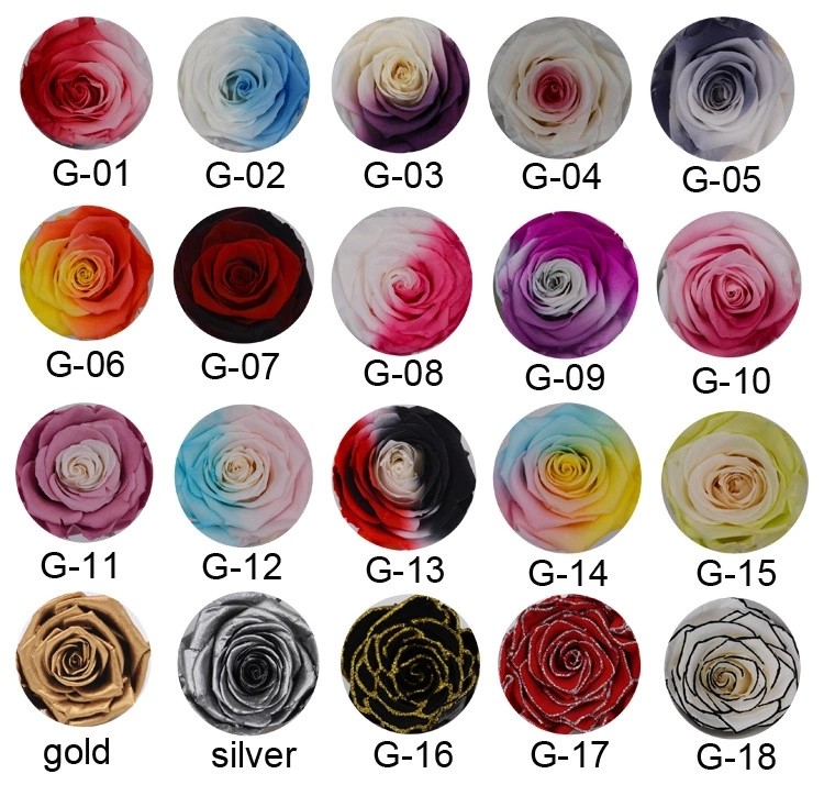 Wholesale real preserved rose head with fresh rose smell everlasting rose