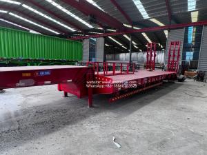  60 Ton Semi Lowbed Trailer with Hydraulic Adjusting Platform Manufactures