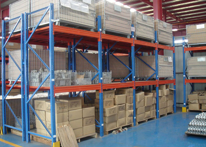 Metal Industrial Storage Rack For Warehouse Storage Solutions Powder Coated Finishing