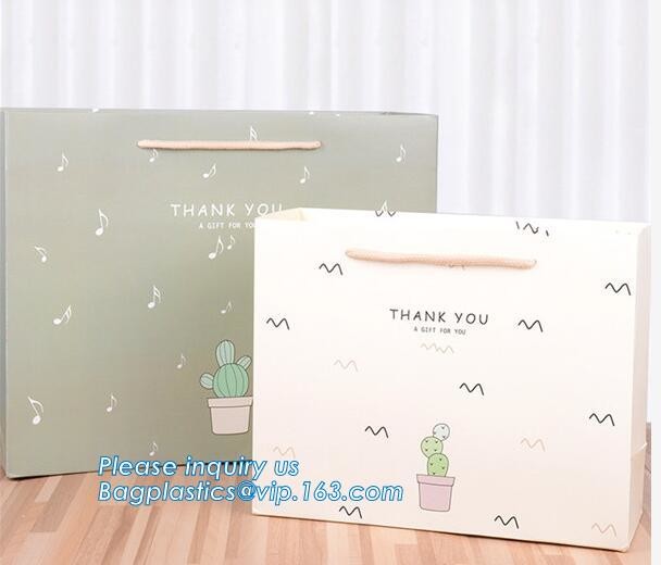 Luxury paper bags with handles Different Sizes,250gsm art paper shopping carrier bag custom printing with handle rope