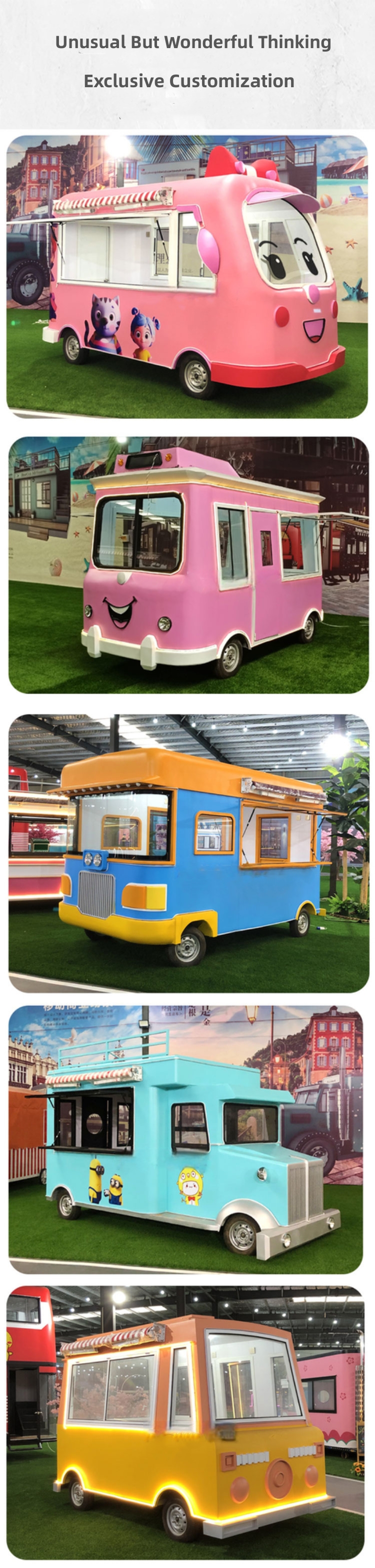 Customization Mobile Food Cart Citroen Electric Food Truck for Hot Dogs and Ice Cream